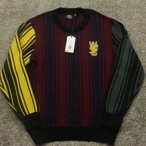 WESC sweater mens L Retro colorful grandpa vintagelook knit Statement colorblock